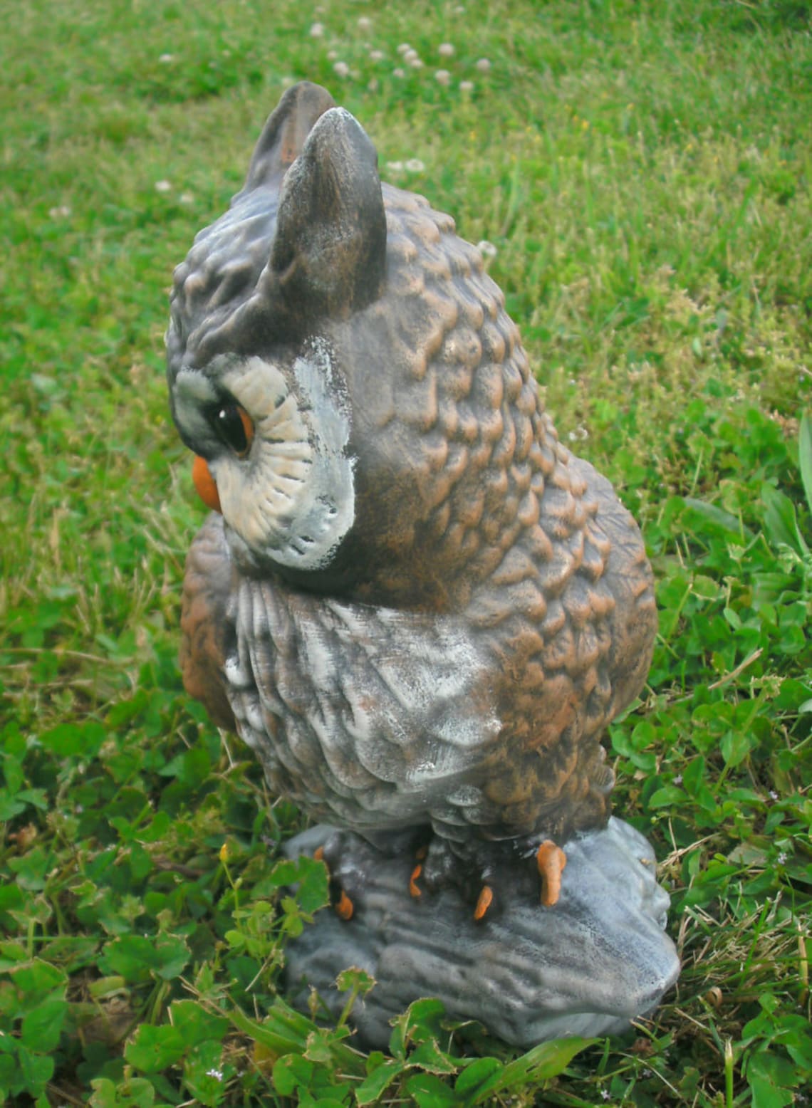 Ceramic Owl big BRICK stoneware outdoor garden statue yard | Etsy