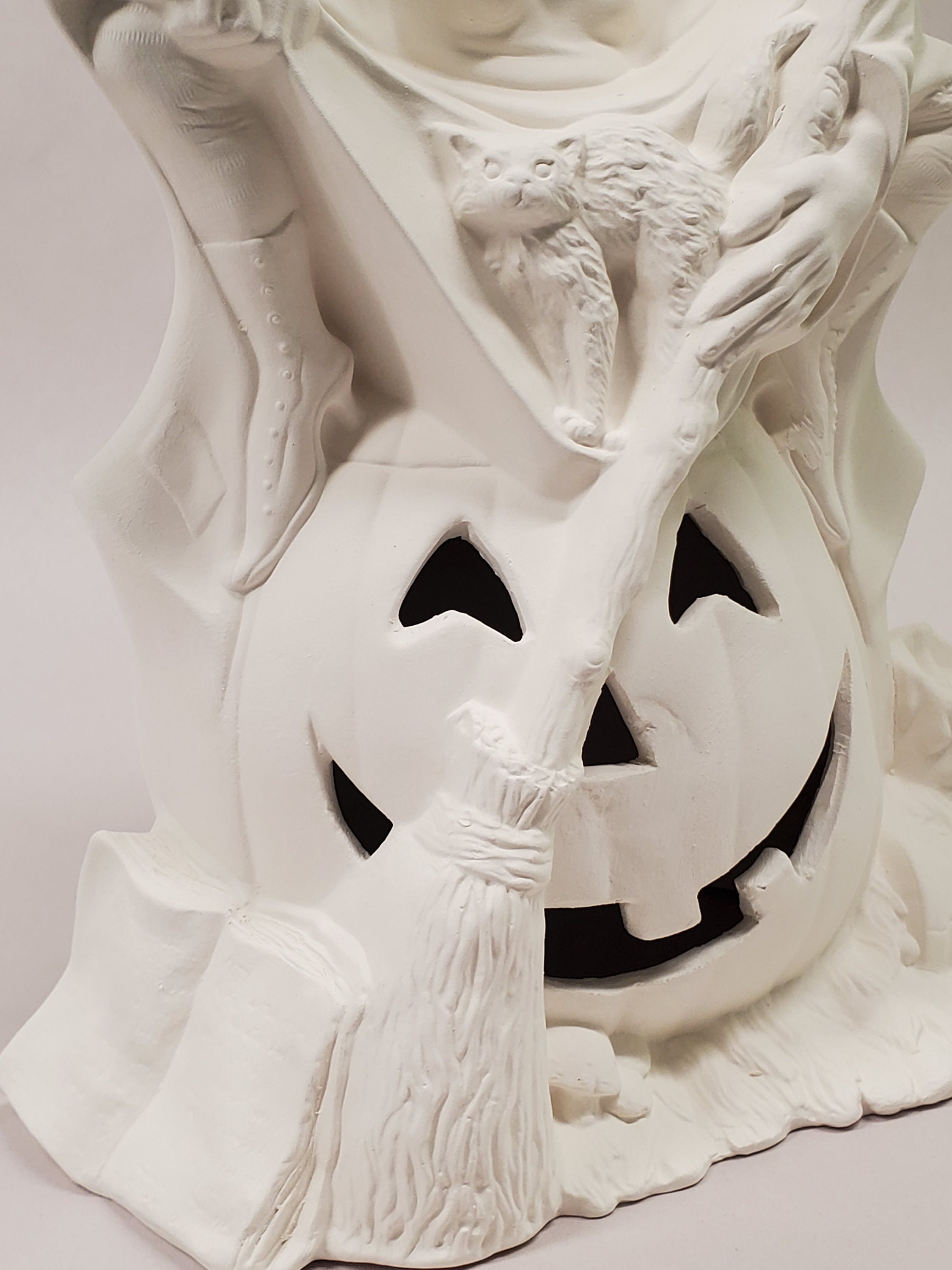 Ceramic bisque witch Ready to paint ceramic Halloween witch Etsy