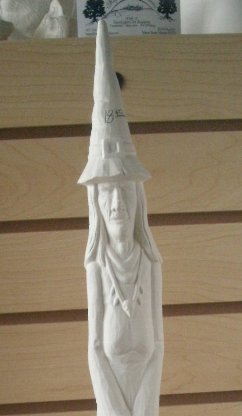 Ready to paint ceramic bisque witch Halloween Decoration Etsy
