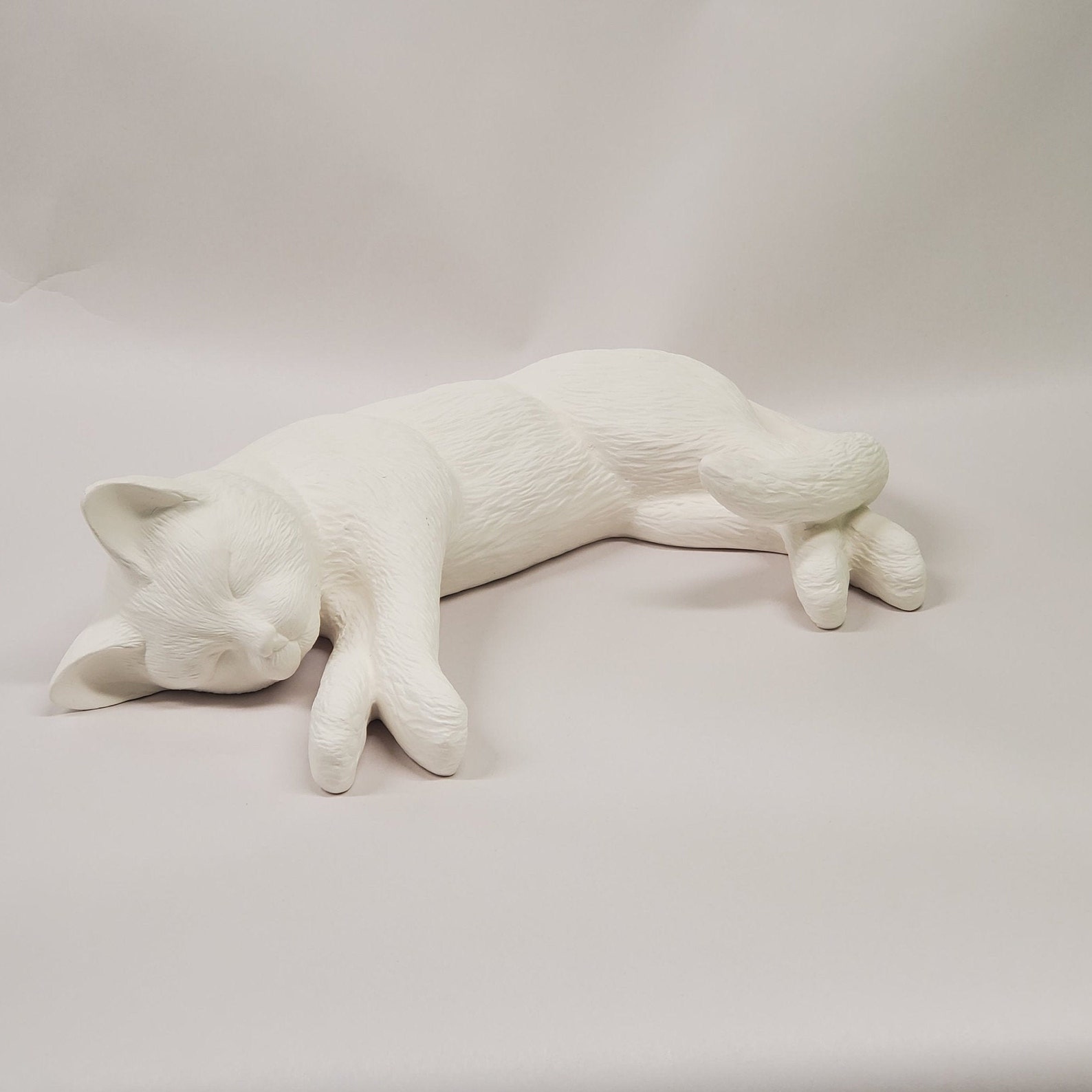 Large Ceramic cat ready to paint MADE to ORDER cat life size Etsy