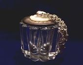 A Waterfall of Jewels Cascade from a Beautiful Tall Glass Column Salt Cellar