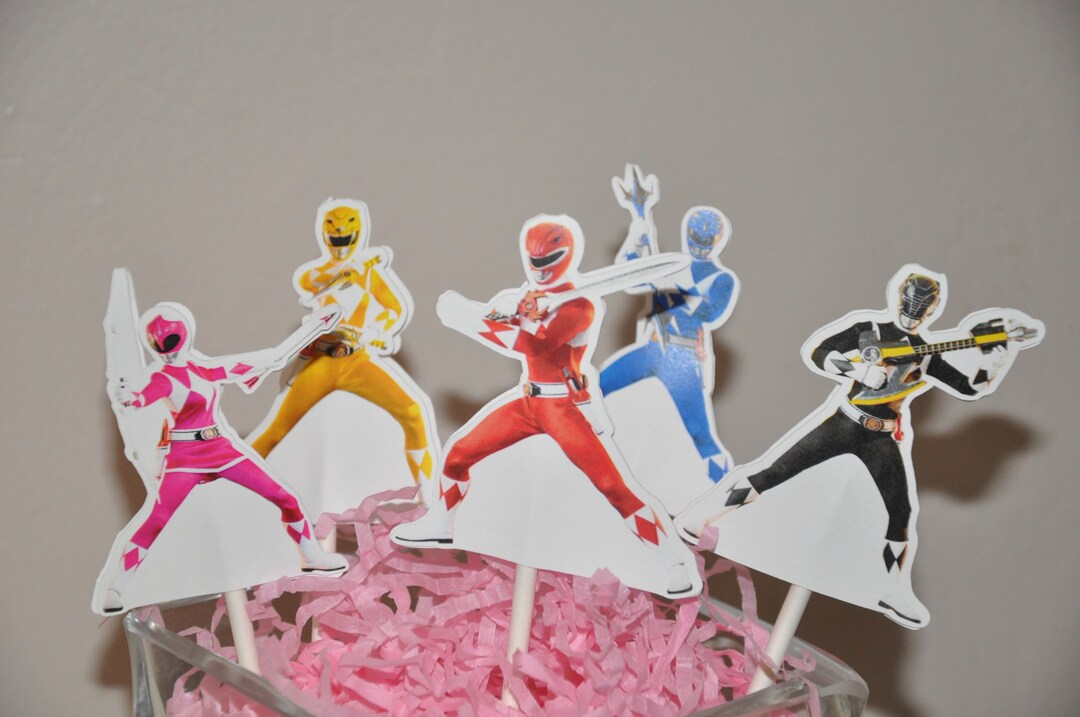 Power Rangers Cupcake Toppers Set of 12 - Etsy