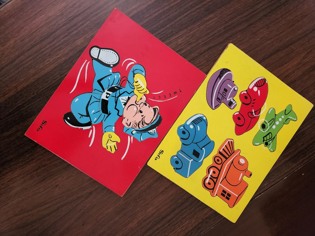 Vintage Wooden Puzzles Sifo 1960 Etsy