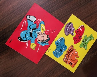 Vintage wooden puzzles Sifo 1960
