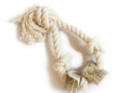 Tout coton naturel et bois collier jouet