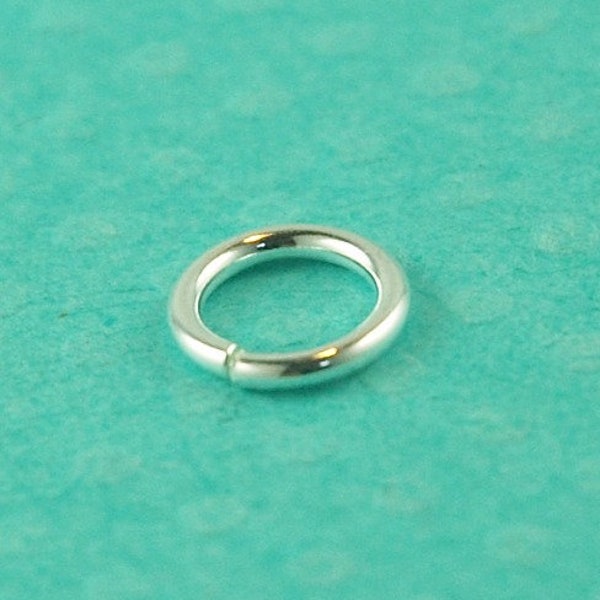 8 mm sterling silver jumpring - 17 gauge / 1.2 mm  - 925 open jumpring - sterling silver jumpring - jump ring