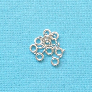 5mm sterling silver clasp, open loop spring ring clasp, silver necklace clasp, stamped .925 circle clasp, open loop connector