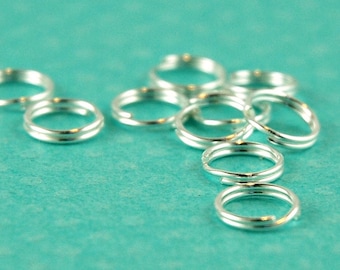 8 mm .925 Sterling Silber Spaltring - 1 mm