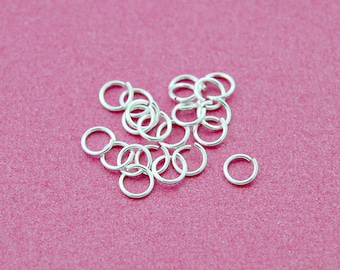 5 x 0.7 mm sterling silver jumpring - 21 gauge - .925 sterling silver - open  unsoldered jump ring