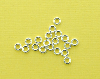 Soldered Sterling Silver Jump Rings: 4x1mm, 18 Gauge