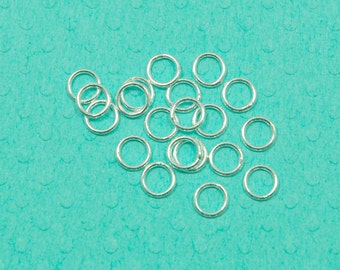 5 x 0.7 mm closed sterling silver jump ring - 21 gauge - .925 sterling silver - soldered closed