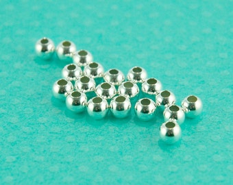 5 mm sterling silver spacer bead - price is per 10 pieces - sterling silver round ball spacer - silver spacer bead - 925 ball spacer