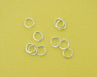 7mm open jump ring, sterling - 18 gauge, unsoldered - 7mm outer diameter, 1mm thickness