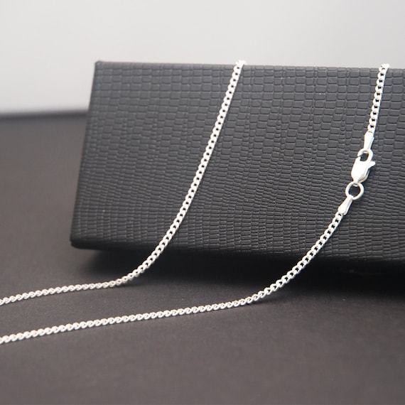 Necklace - 925 Stamped, Curb Chain Necklace - 925 Stamped, Curb Chain