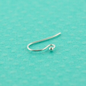 May include: A silver earring hook with a small ball at the end.