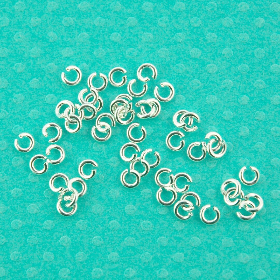 4 X 1 Mm Open Sterling Silver Jump Ring 18 Gauge .925 Etsy