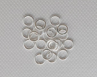 6 x 1 mm closed sterling silver jump ring - 18 gauge - .925 sterling silver - soldered closed