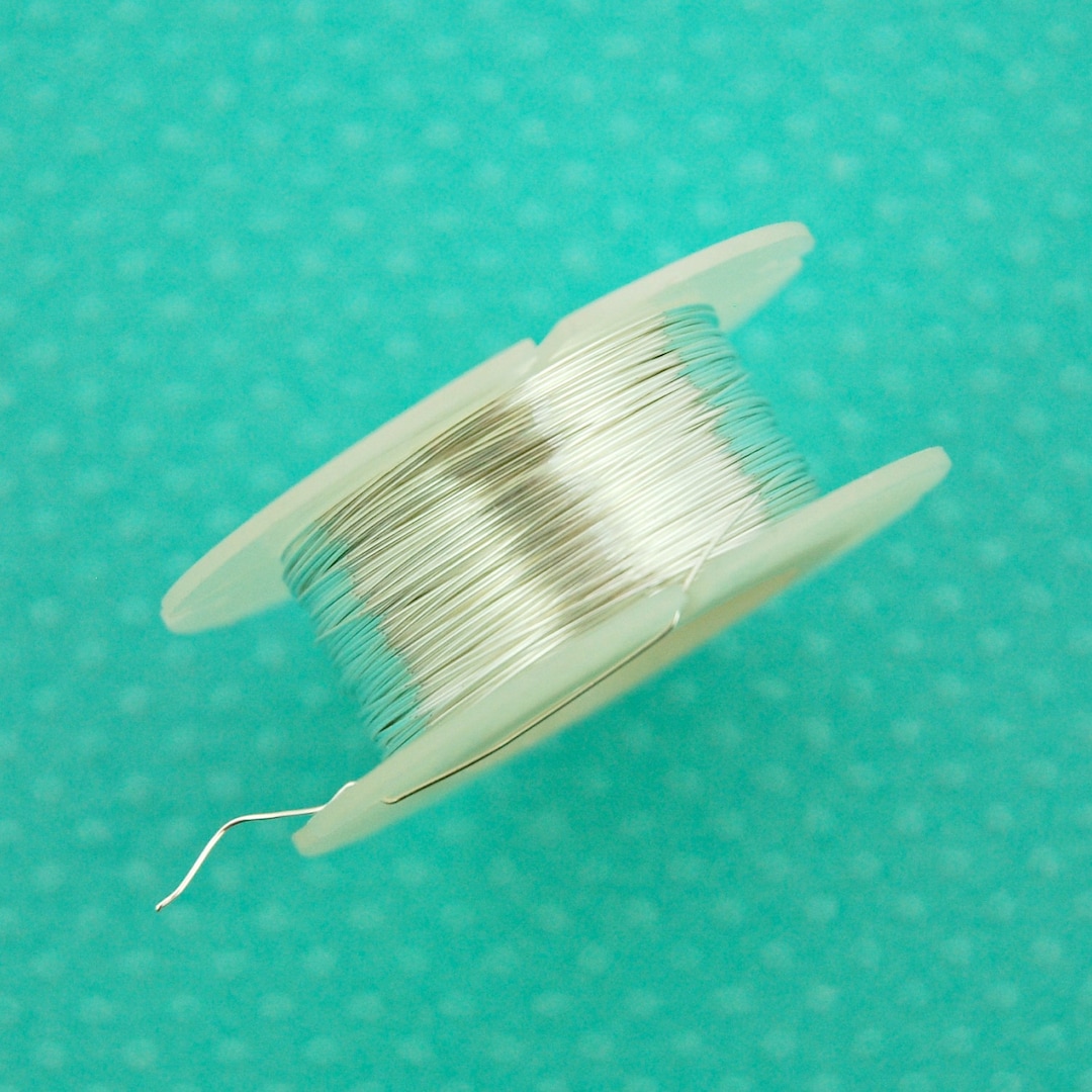 Sterling Silver Wire, 26 Gauge 0.405mm, Halfhard HH 3 Feet or More Bulk