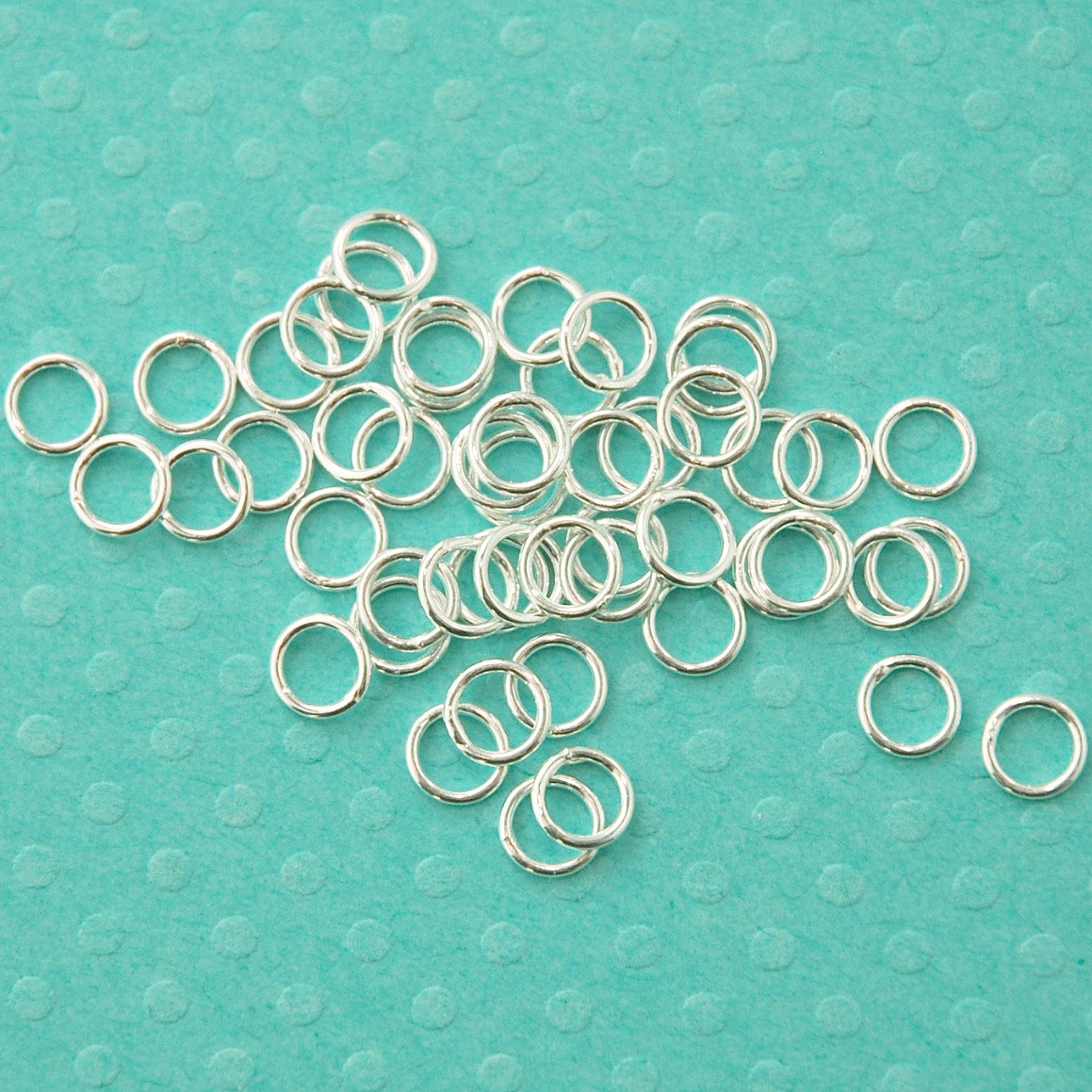 6 x 0.7 mm closed sterling silver jump ring - 21 gauge - .925 sterling silver - soldered closed