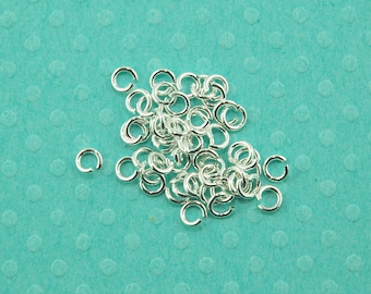 3.5 x 0.7 mm sterling silver jumpring - 21 gauge thickness - smooth, unsoldered, open, split -  .925 sterling silver