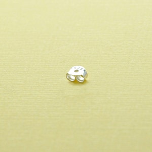4,5 mm Sterling Silber Schmetterling Ohrstecker verkauft pro 20 Stück Rücken oder Rückseiten für Ohrringe gestempelt .925 Bild 3