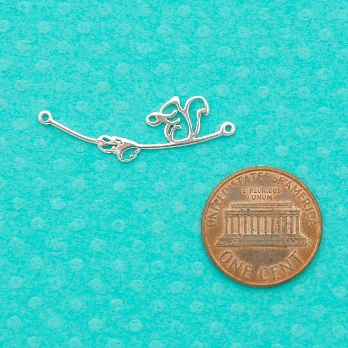 Sterling Silver Squirrel on a Branch Connector, 31mm Width, Stamped 925 -  Etsy