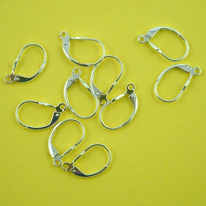 18mm sterling silver lever backs - sold per 2 pieces - earring components - stamped .925