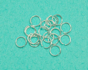 6 x 0.7 mm open sterling silver jump ring - 21 gauge - .925 sterling silver - un- soldered, split