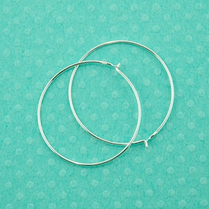Sterling Silver Hoop Earrings (30mm, 20 Gauge) - minimum 2 Pairs