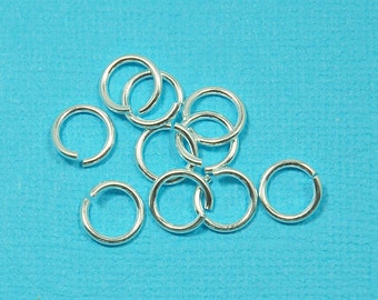 9 mm sterling silver jumpring - 10 pcs or more - 17 gauge / 1.2 mm  - 925 open jumpring - sterling silver jumpring - jump ring