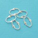 sterling silver twisted oval connector - sold per 5 pieces - smooth, .925 stamped 