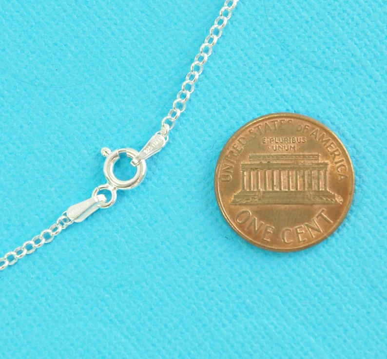 Finished sterling silver chain 16 inch 2mm rolo 0.6mm Etsy