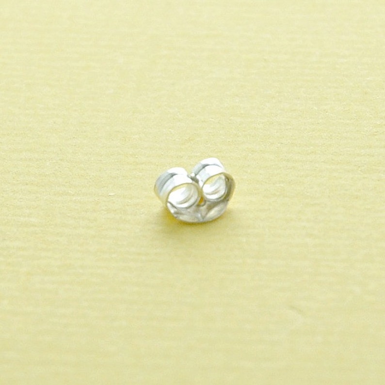 4,5 mm Sterling Silber Schmetterling Ohrstecker verkauft pro 20 Stück Rücken oder Rückseiten für Ohrringe gestempelt .925 Bild 2