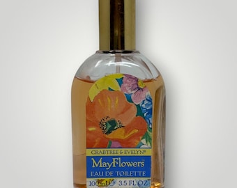 Vtg LESEN Crabtree & Evelyn Mayflowers Eau de Toilette 3,4 oz Eingestellt