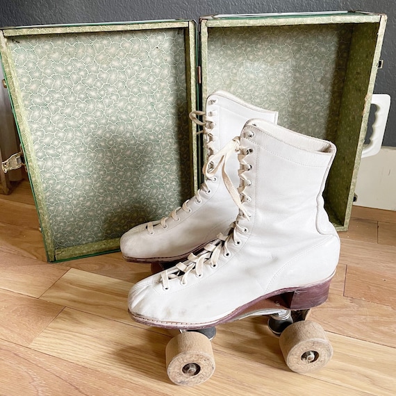 Vintage Official Roller Derby Roller Skates and Ca