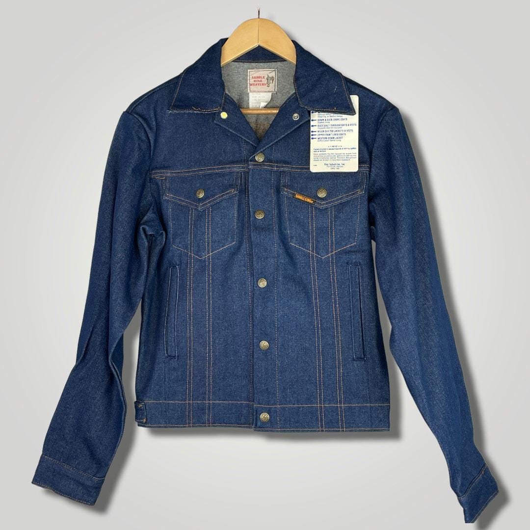Saddle King Western 赤黒ブルゾン 90s ヴィンテージ Saddle King Western - Etsy