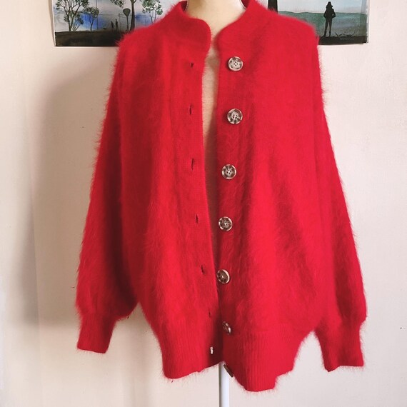 Vintage Angora Lambswool Bellini Sweater Cardigan