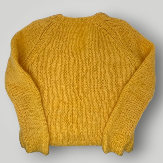Vintage 1960s Carol Brent Mohair Wool Sweater Yel… - image 3