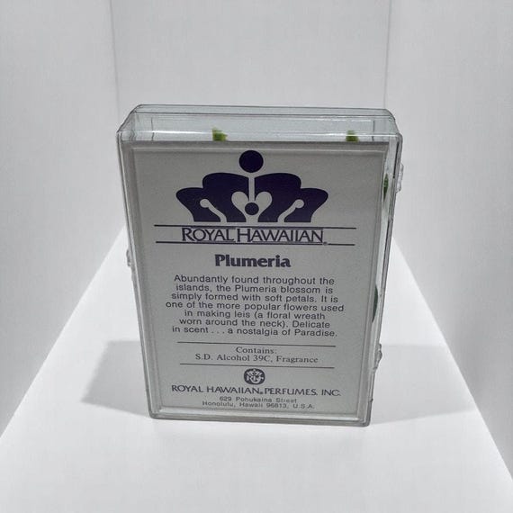 Vtg Perfume READ Plumeria Cologne Splash Royal Hawaiian 1/2 Fl Oz - Main Image