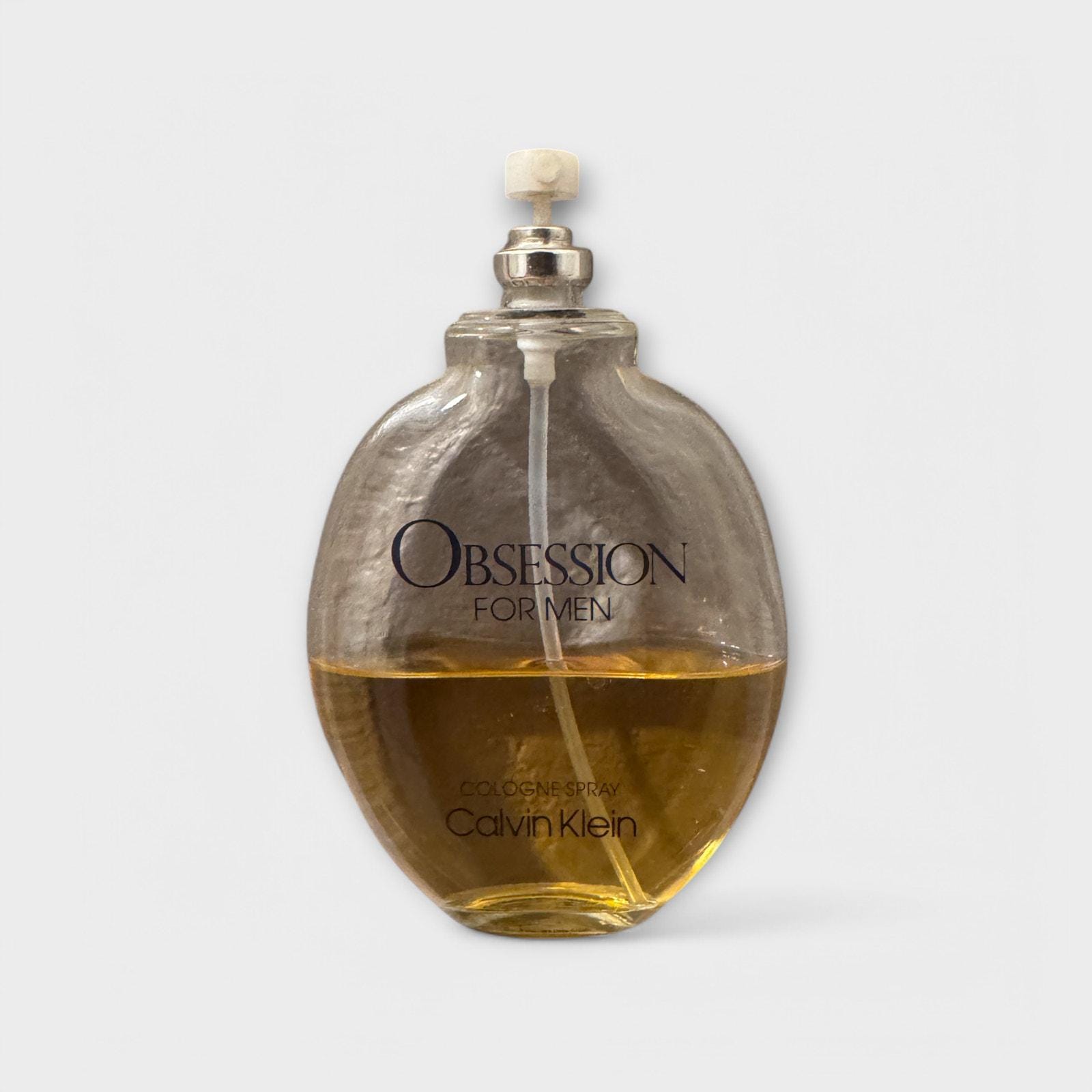 Vtg Perfume READ Deep Vintage Original Formula Calvin Klein Obsession FOR MEN Cologne Spray 120ml