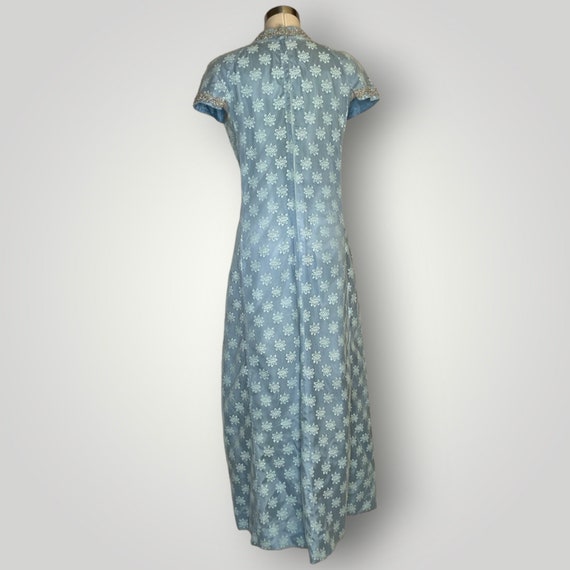 Vintage 1960s Handmade Dress  Sheer Netting Embro… - image 3