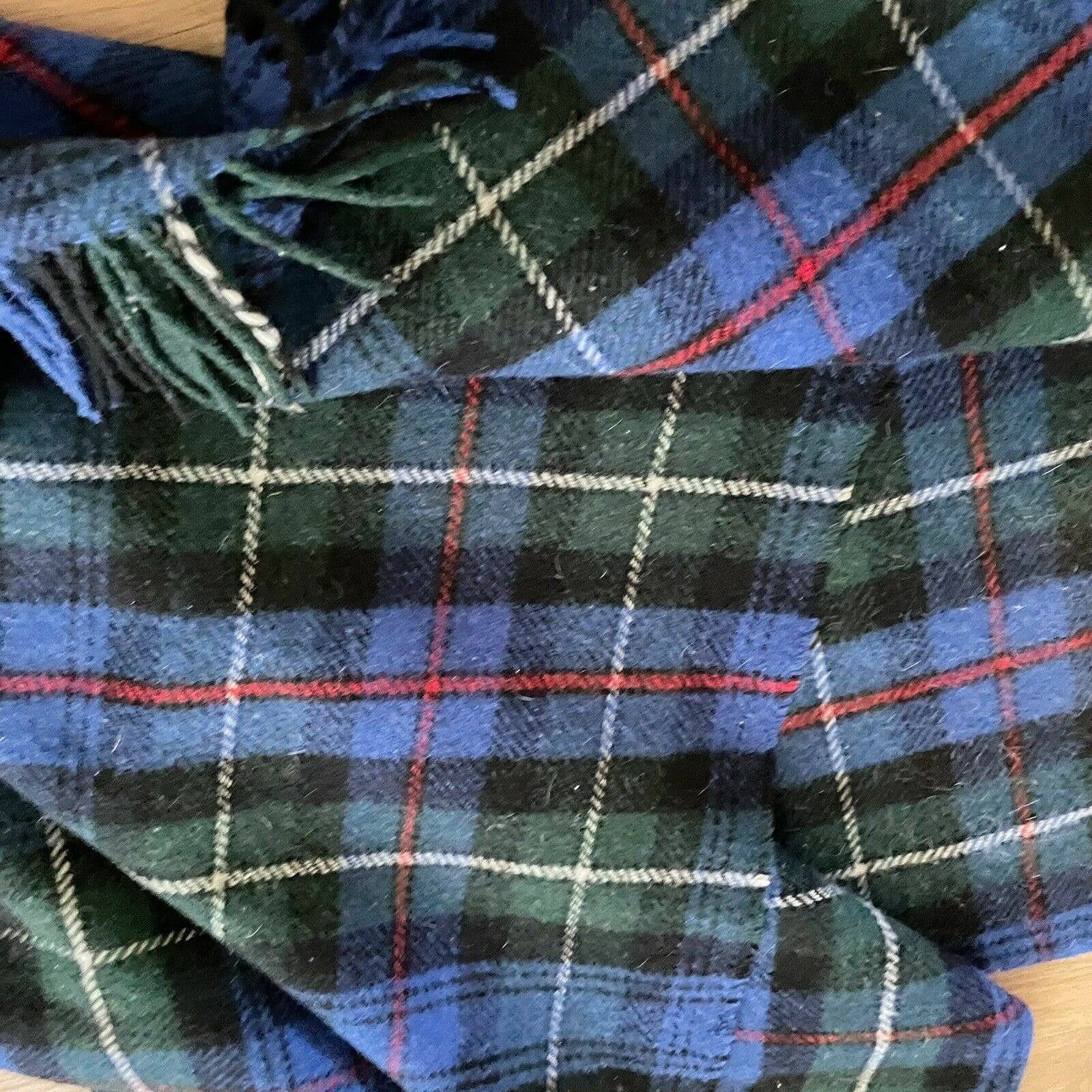 Vintage Scottish Clanwear Wool Blanket Jedburgh Plaid Blue | Etsy
