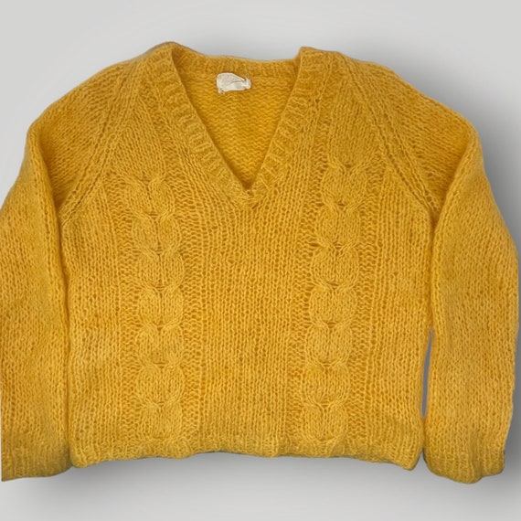 Vintage 1960s Carol Brent Mohair Wool Sweater Yell