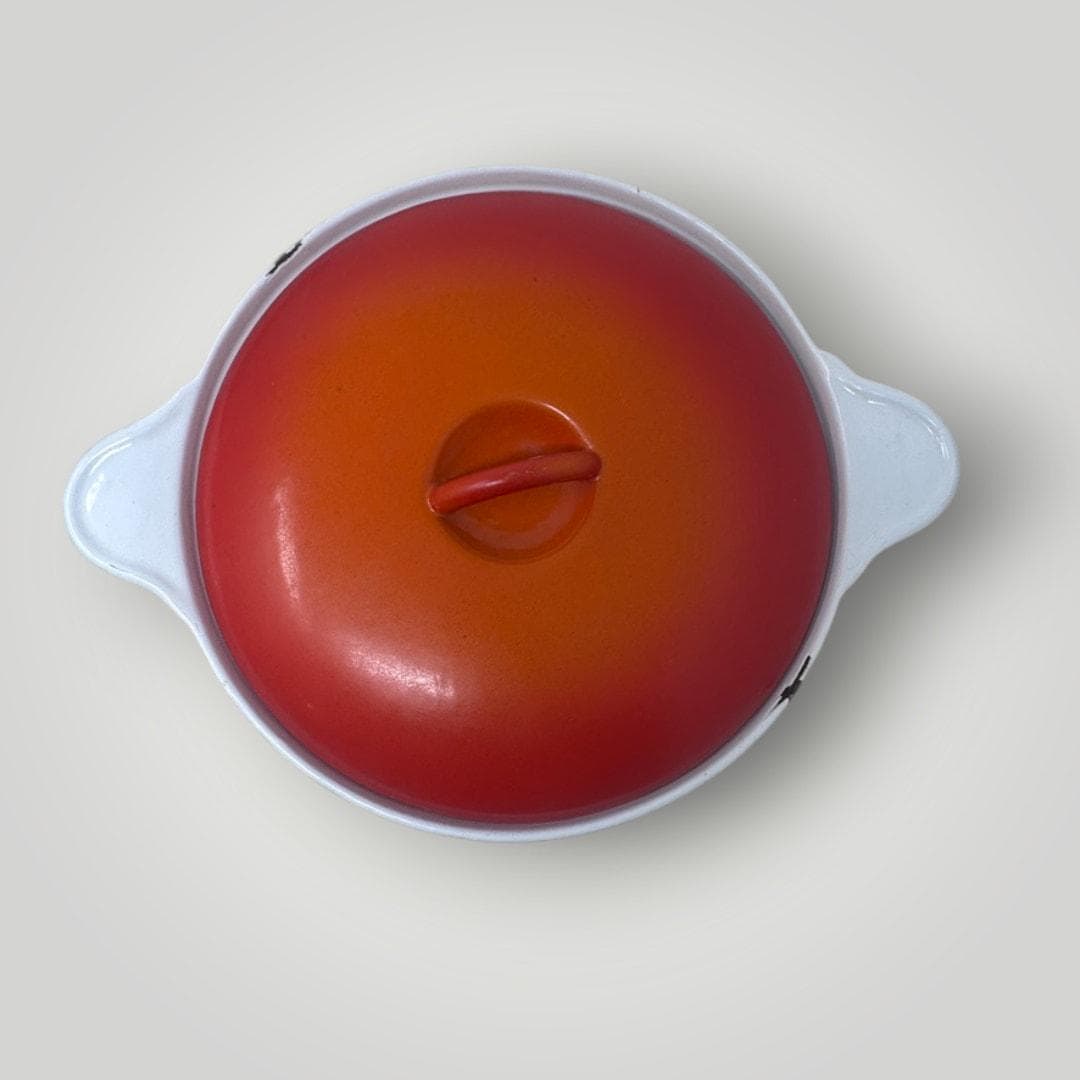 Vintage Descoware Belgium Cast Iron Dutch Oven 1 Qt Enamelware