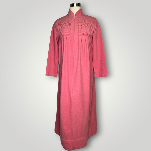 80s Pink Housecoat - Etsy