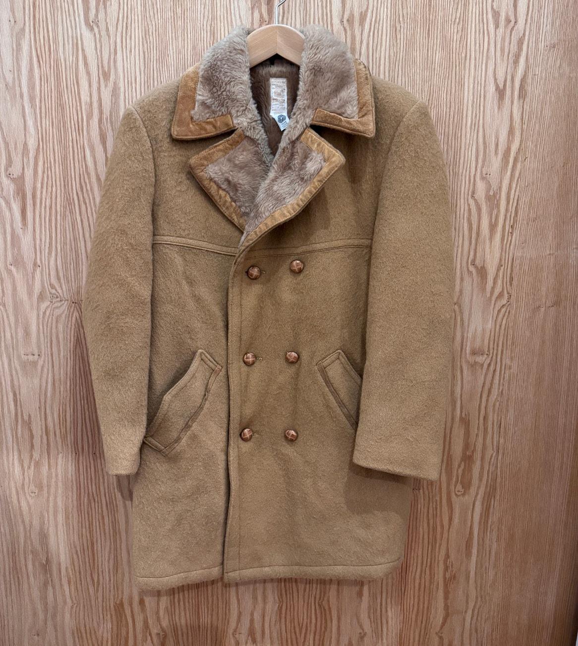 40's SPORTCLAD ウールダブルブレストコート オンブレチェック ハーフ