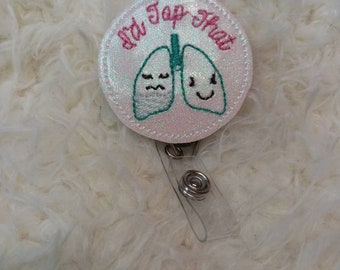 Lung badge reel holder