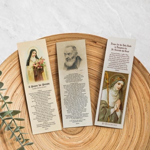 Vintage Marian Bookmarks | Catholic Bookmark | Blessed Virgin Mary Prayer, Catholic Prayer Bookmark, Virgin Mary Bookmarks for Catholic Gift