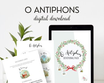 O Antiphons Printable Ornaments | Advent Tradition | Catholic Prayer | Traditional O Antiphons | Latin & English