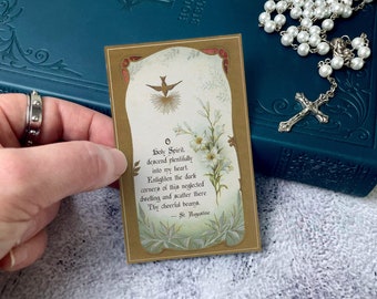 Customizable Restored Vintage Confirmation Prayer Card |  Custom Prayer Card | Personalized Confirmation Favors for Catholic Confirmation